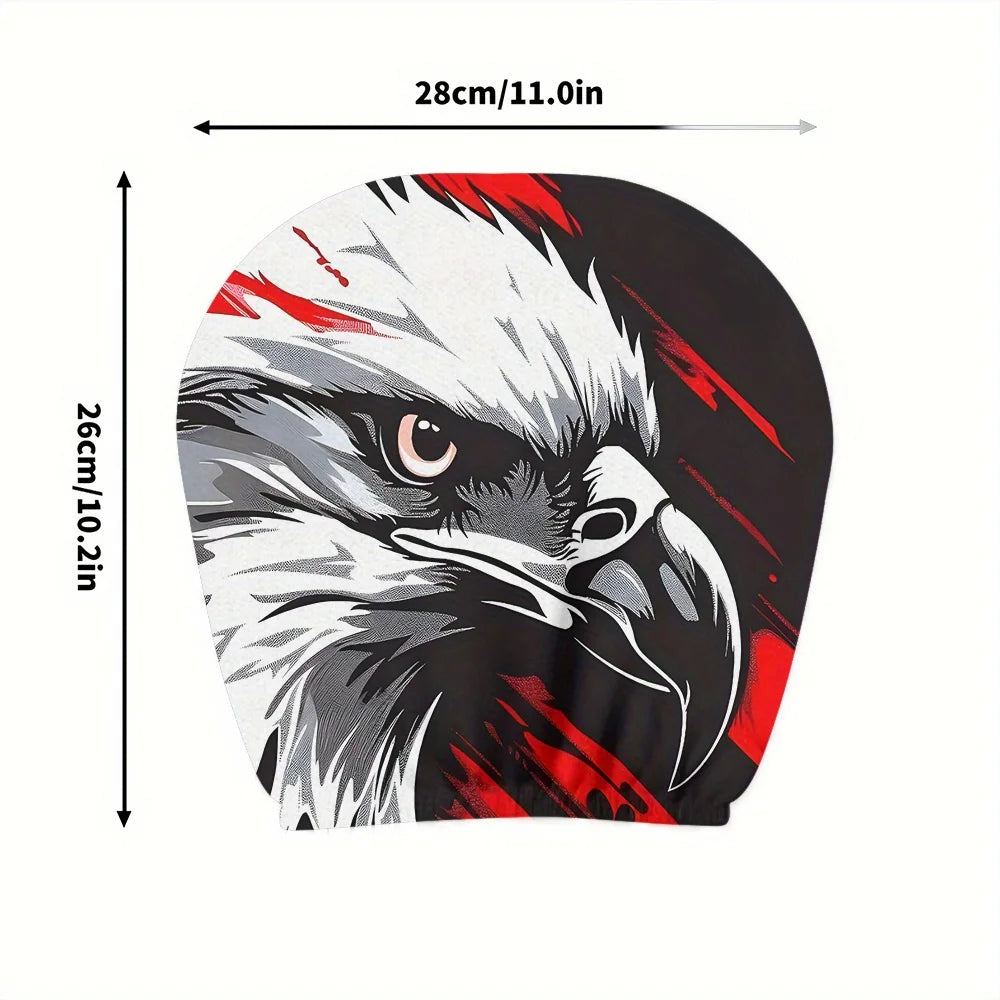 Bold Eagle Print Car Headrest Covers – Universal Set of 2 Car Headrest Covers HIP