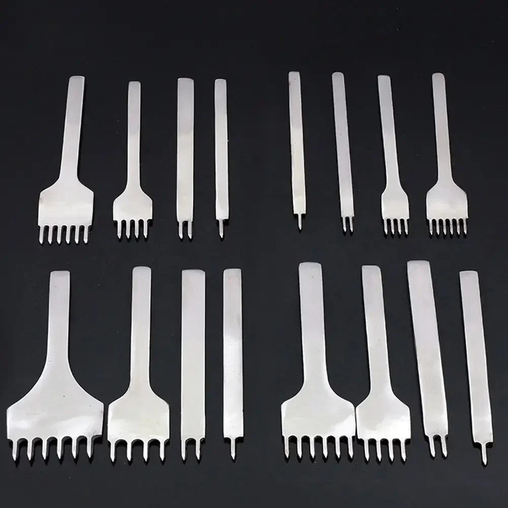 DIY Leather Craft Punching Hole Tools Leather Stitching Sewing Punches 1+2+4+6 Leather Craft Spacing Punch Accessories 3/4/5/6mm HIP
