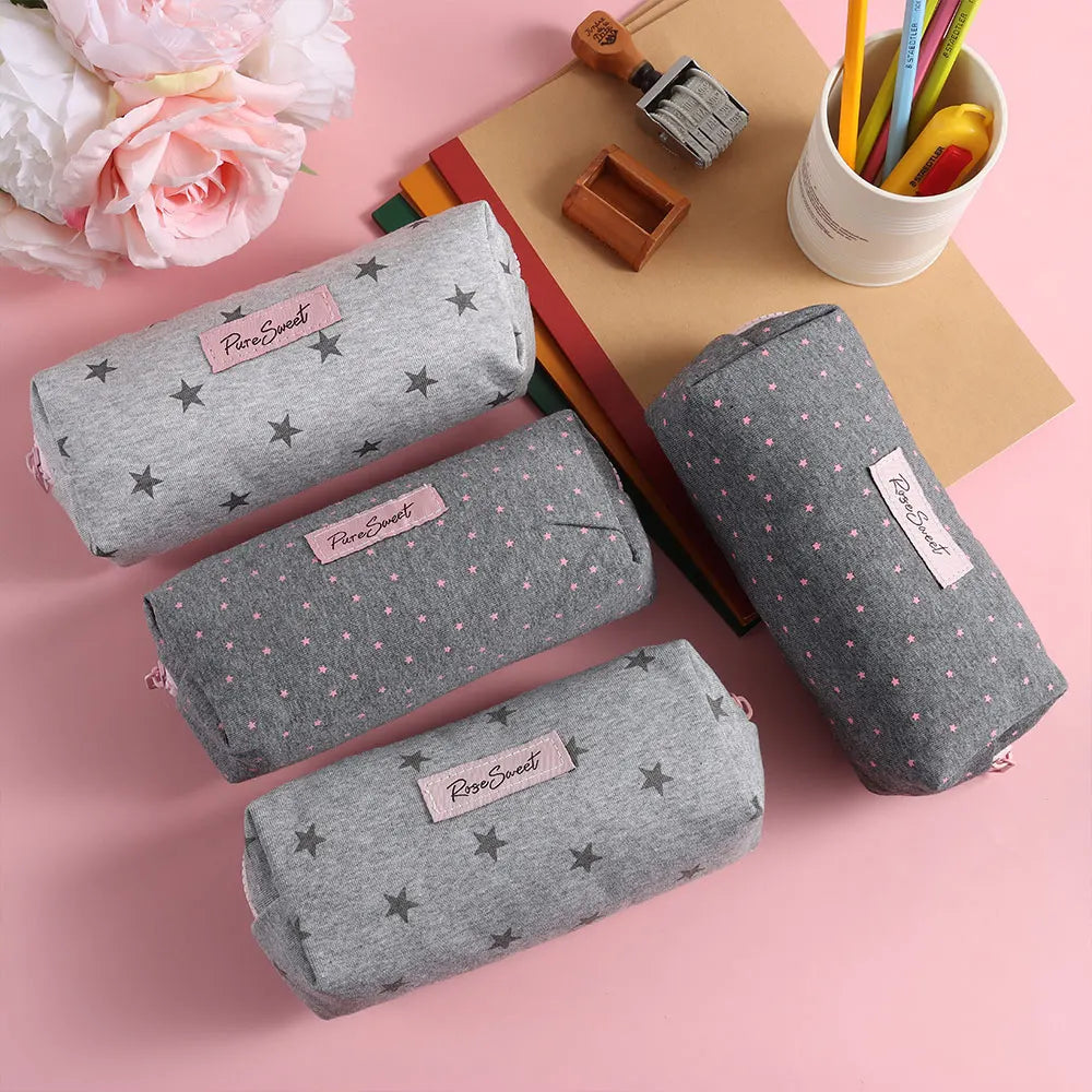 Large Capacity Korean Star Canvas Pencil Case & Pouch Canvas Pencil Case HIP