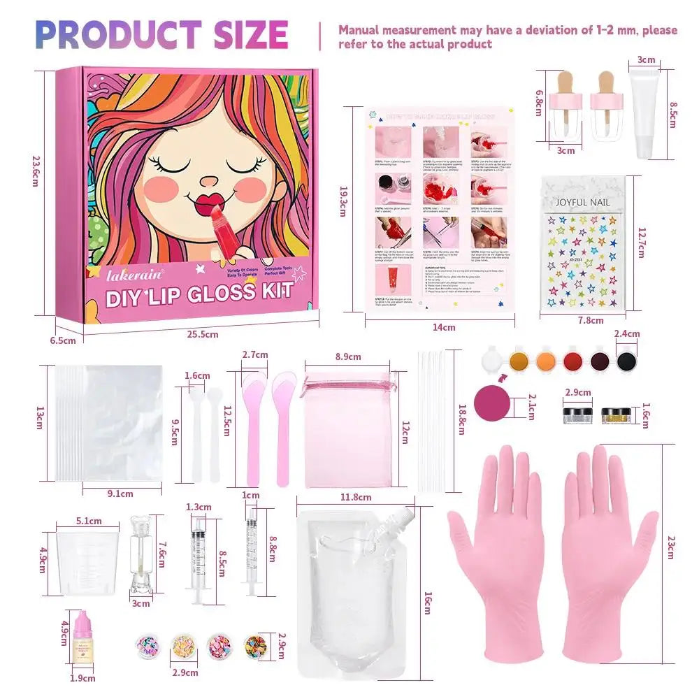 Kids DIY Lip Gloss Making Kit – Fun Creative Makeup Set DIY Lip Gloss Kit HIP