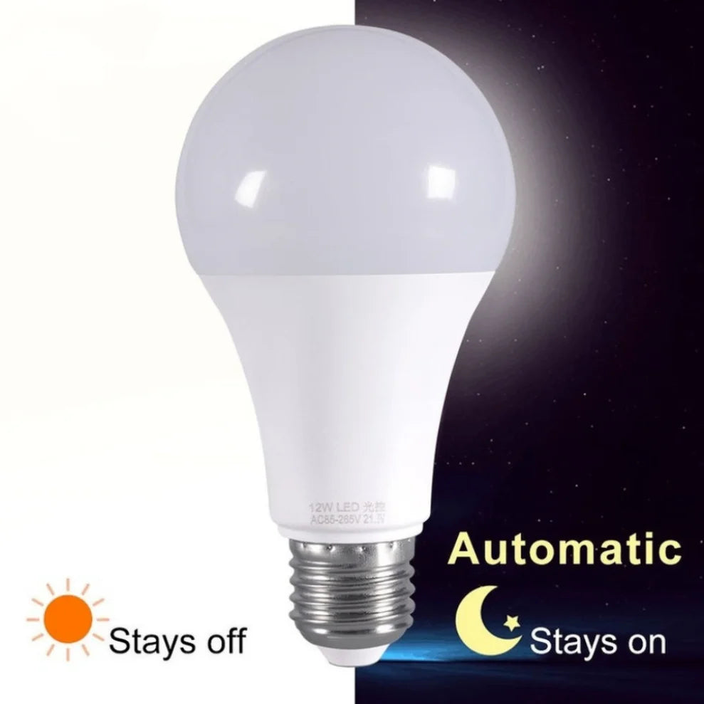 LDHLM Dusk to Dawn E27 LED Sensor Bulb – Auto On/Off 5W–12W LED Sensor Bulb HIP