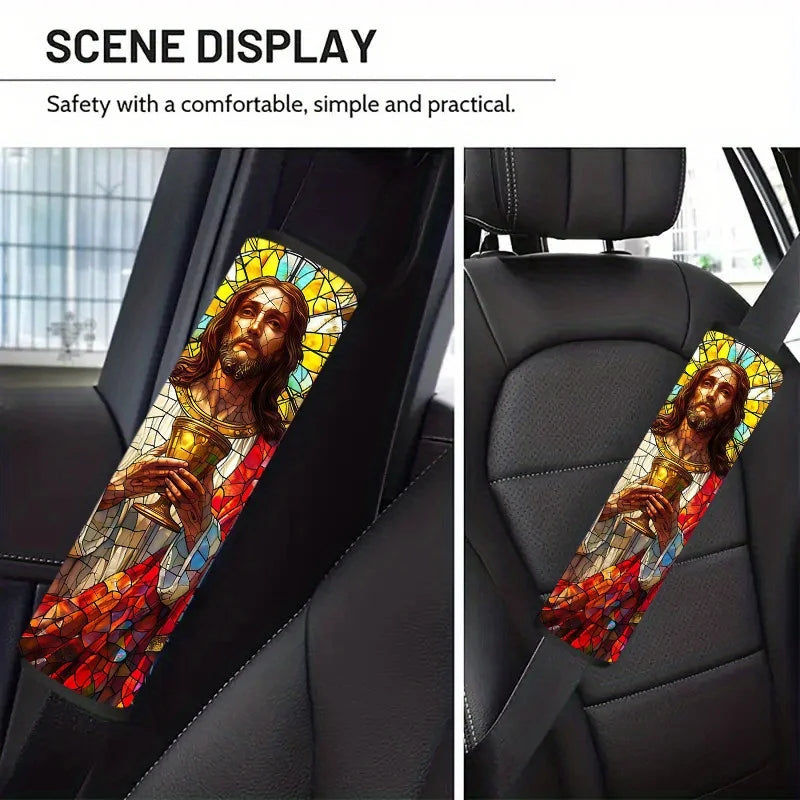 Car Seat Belt Covers – Stained-Glass Soft Shoulder Pads Seat Belt Cover HIP