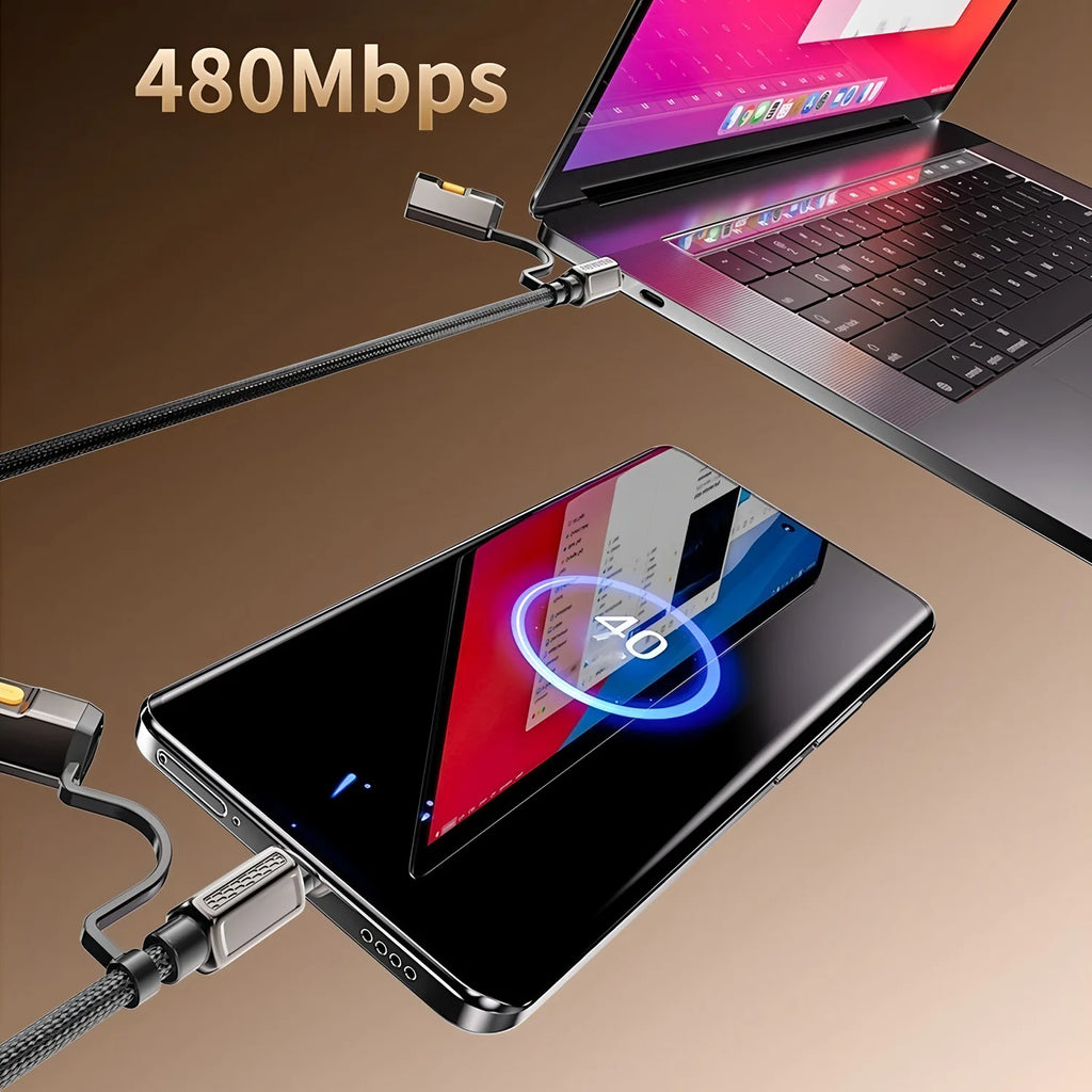BESY USB-C Fast Charging Cable with Lighter & LED Flashlight USB-C Charging Cable HIP
