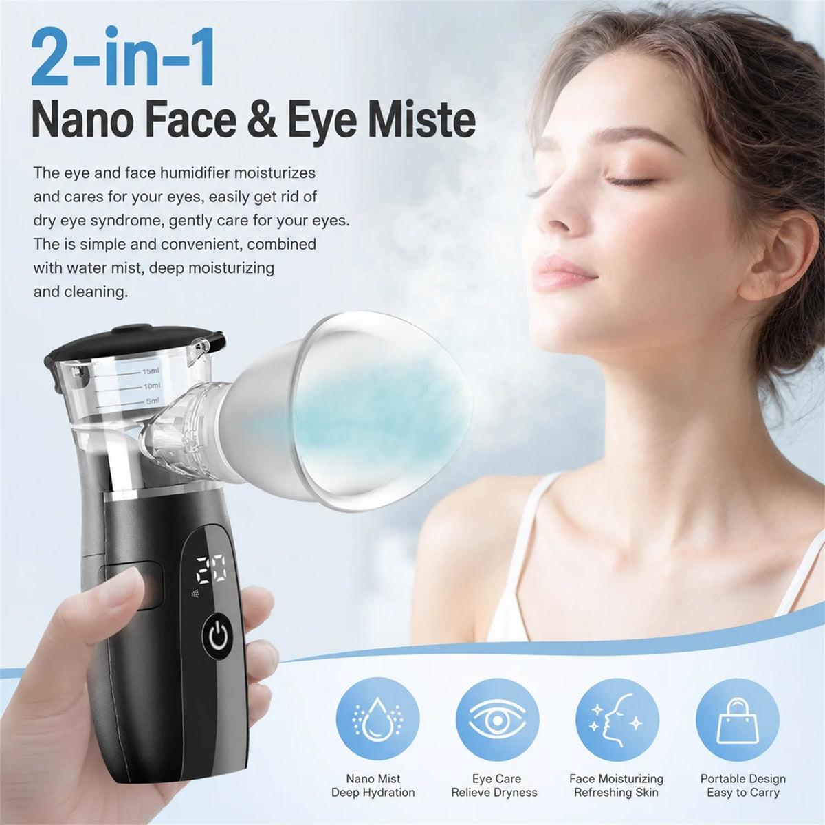 Mesh Nebulizer Facial Sprayer – Deep Hydration Skin Mist Facial Mist Sprayer HIP