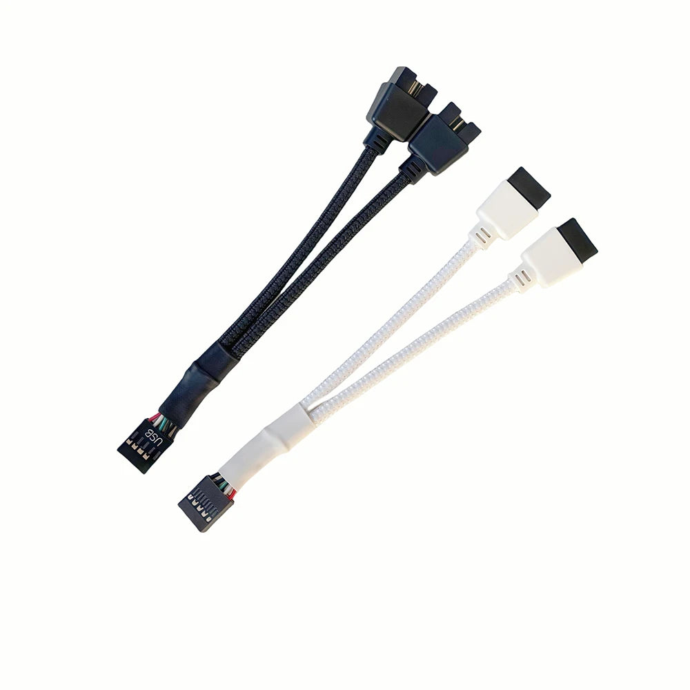 USB 9-Pin to Dual 9-Pin Splitter Cable | PC Motherboard HUB USB Header Splitter HIP