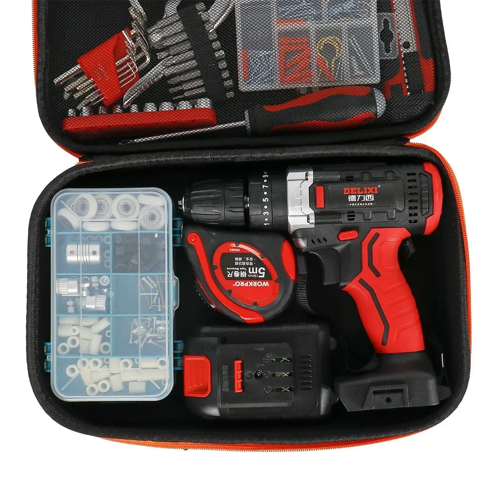 Electric Drill Carry Case Travel Case Portable Electrician Hardware Tool Box Carrying Case for Pliers Wrench Electric Grinder HIP