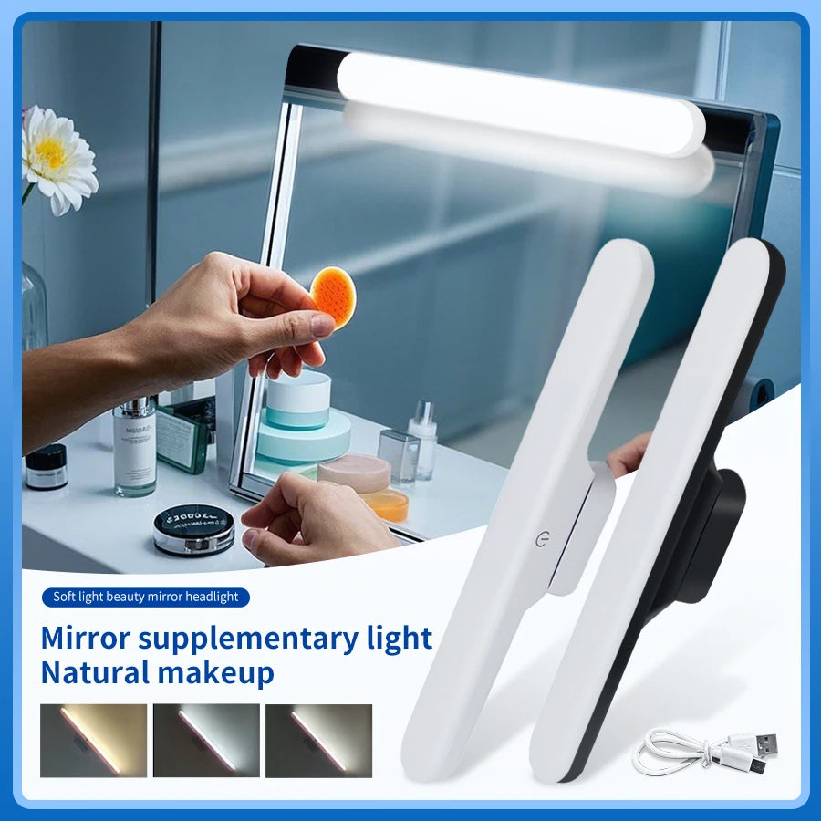 Magnetic Mirror Front Makeup Light LED Touch Night Light USB Eye Protection Reading Lamp For Dormitory Wardrobe Closet Bathroom HIP