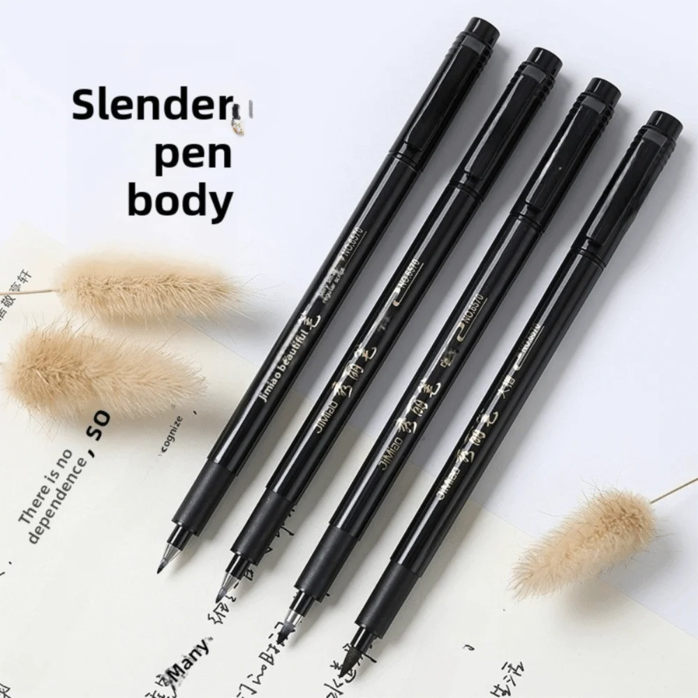 4-Piece Calligraphy Brush Pen Set – Felt Tip Black Markers Calligraphy Brush Pen Set HIP