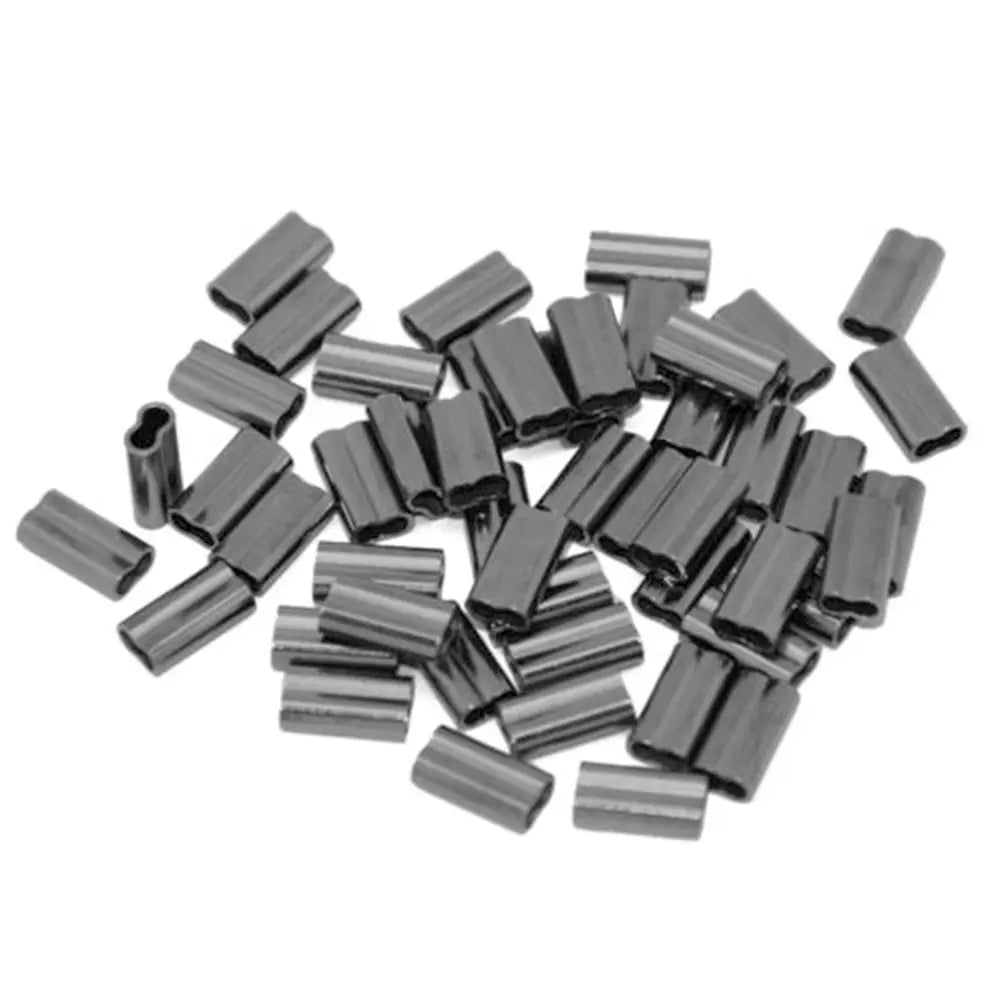 100PCS Brass Double Barrel Crimping Sleeves – Fishing Connectors Fishing Crimping Sleeves HIP