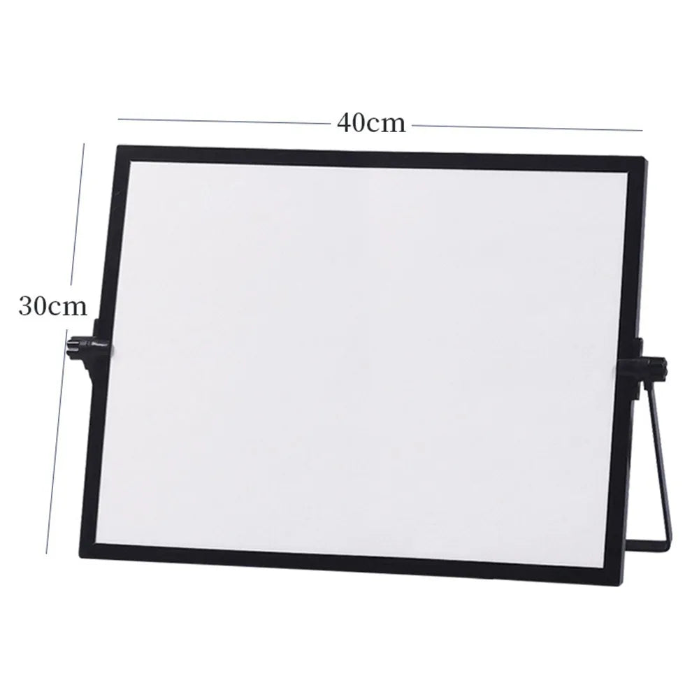 Foldable Double-Sided Desktop Whiteboard with Stand – 30×40cm Desktop Whiteboard HIP Black