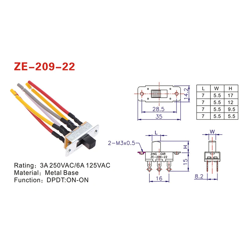 6-Pin 3-Speed Ceiling Fan Reverse Switch – ZE-209-22 Replace Ceiling Fan Switch HIP onesize Other
