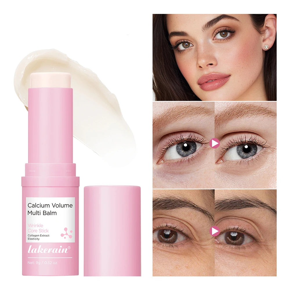 Calcium Collagen Vitamin D Eye Stick Balm Tightens Skin Care Anti Aging Anti Dark Circle Reduces Eye Bags Wrinkles Tear Trough HIP 1pc