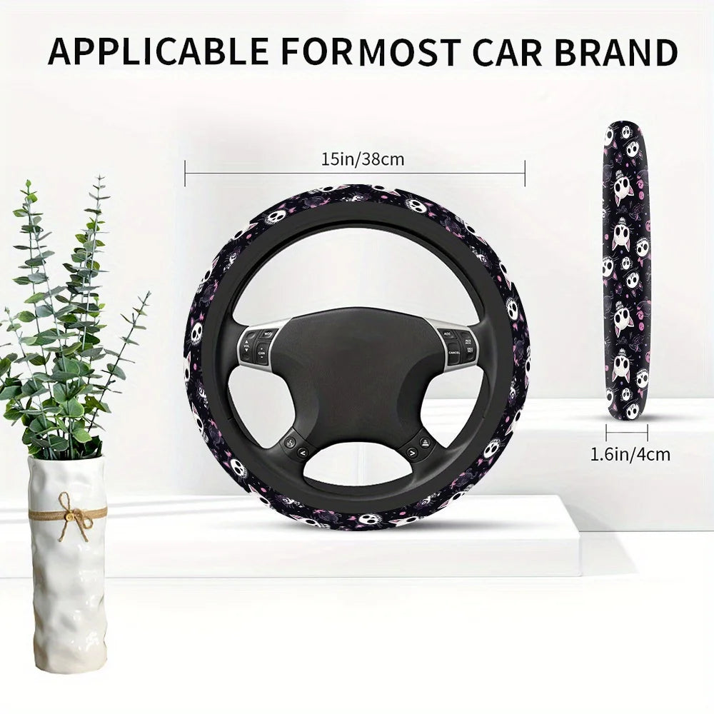 Gothic Skull Steering Wheel Cover – Anti-Slip & Easy Install Steering Wheel Cover HIP