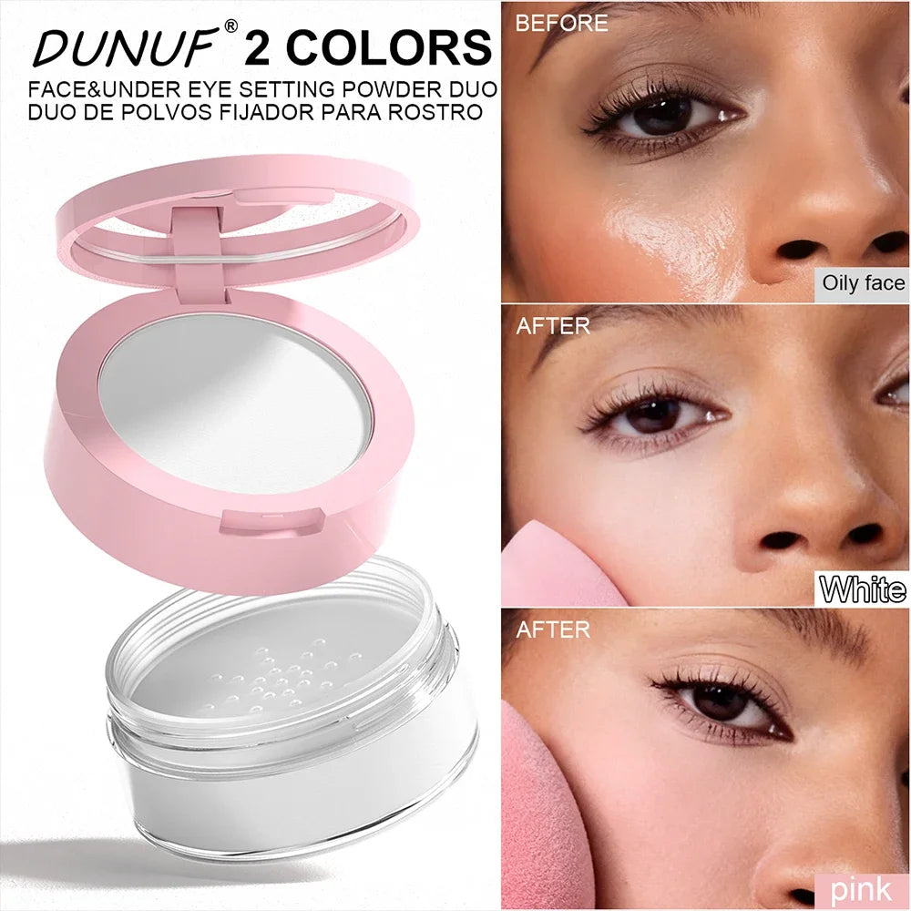 DUNUF 2-in-1 Setting Powder – Oil Control Matte Finish Setting Powder HIP