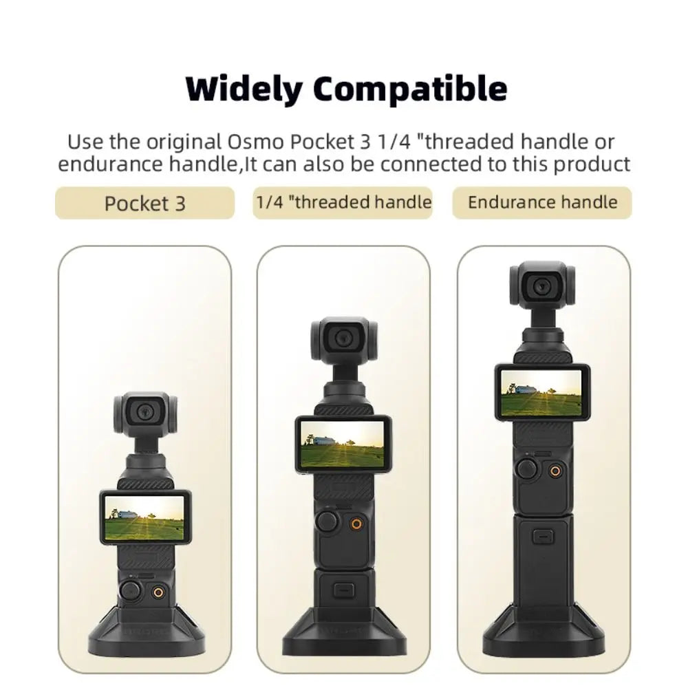Desktop Stand Mount for DJI OSMO Pocket 3 – ABS Base Camera Base Stand HIP