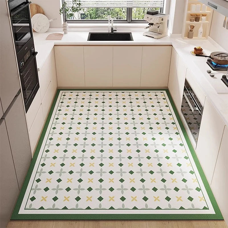 PVC Leather Kitchen Floor Mat – Waterproof & Non-Slip Rug Kitchen Floor Mat HIP GU6775-P 1pc 40x120cm