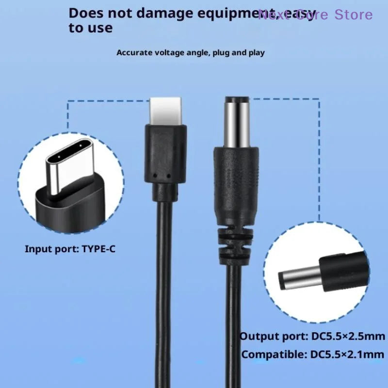 5V to 12V Boost Converter USB-C to DC Cable Adapter | CE Boost Converter Adapter HIP