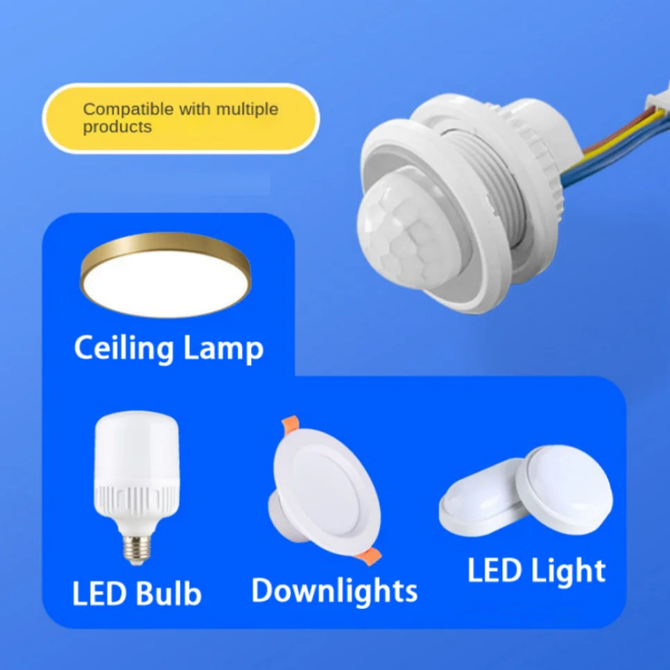 PIR Motion Sensor Light Switch Auto On/Off AC 85-265V Motion Sensor Switch HIP