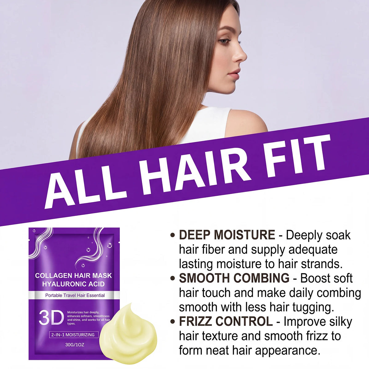 Collagen Hair Mask – Deep Conditioning for Dry & Frizzy Hair Hair Conditioning Mask HIP