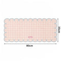 Extra Large Plaid Desk Mat Non-Slip PVC – Pink & Blue Desk Mat HIP Pink-35x80cm