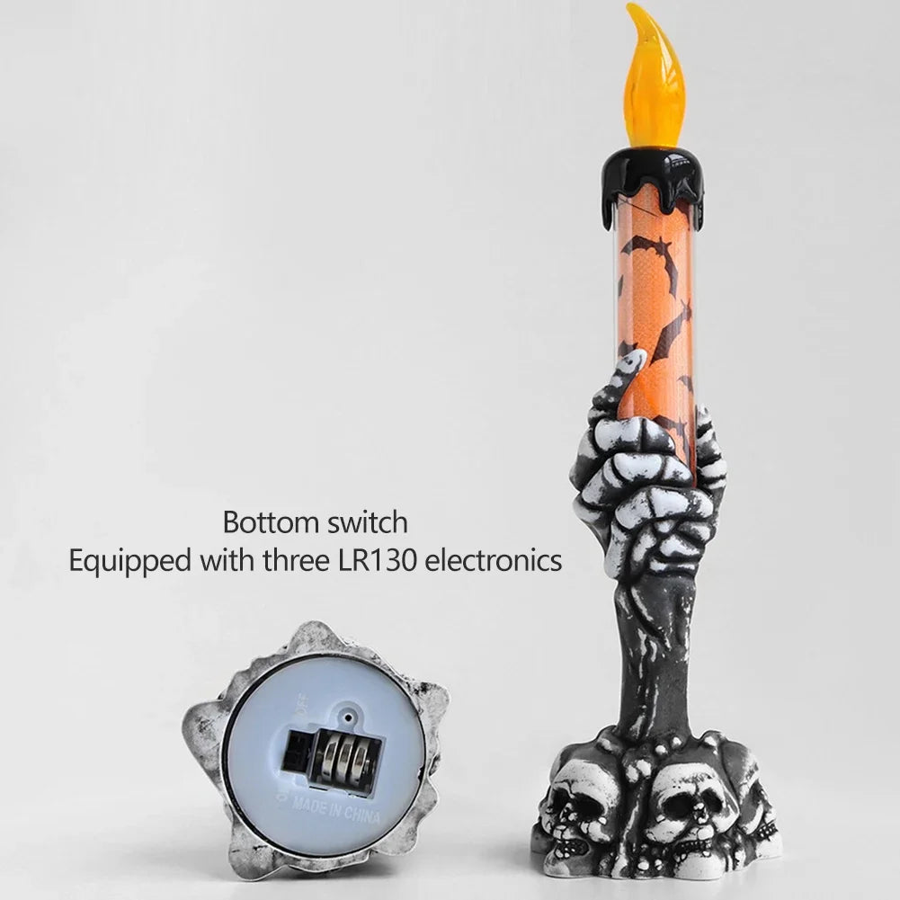 Halloween Glowing Candles Skeleton Ghost Hands LED Light Halloween Party Home Decoration Supplies Haunted House Party Home Decor HIP