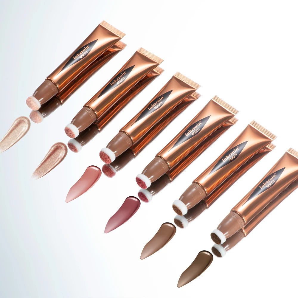New Cream Bronzer Contour Blusher Beauty Wand Highlighter Blush With Cushion Liquid Face Bronzer Wand Stick Applicator Makeup HIP
