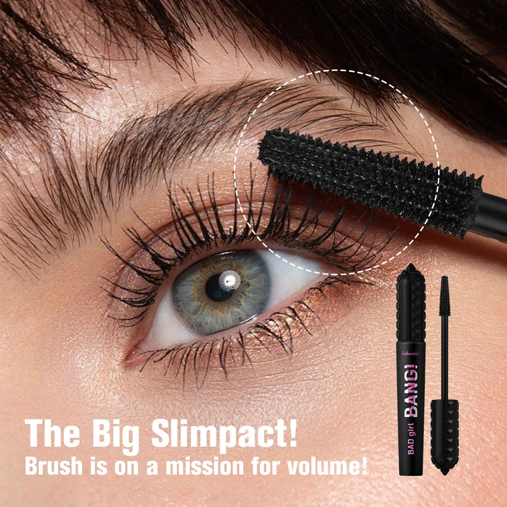 Black Waterproof Mascara 4D Lengthening Curling Volumizing Eyelash Extension Smudge Proof Long Lasting Korean Eye Makeup HIP