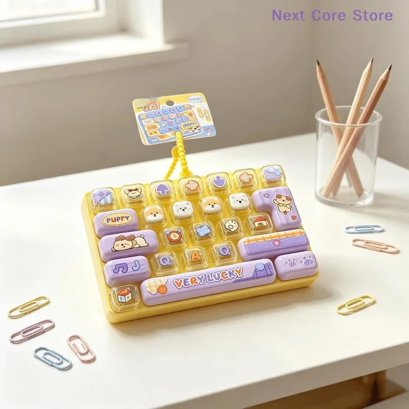 26-Key Keyboard Fidget Toy Keychain – Tactile Press Pendant Fidget Keychain Toy HIP