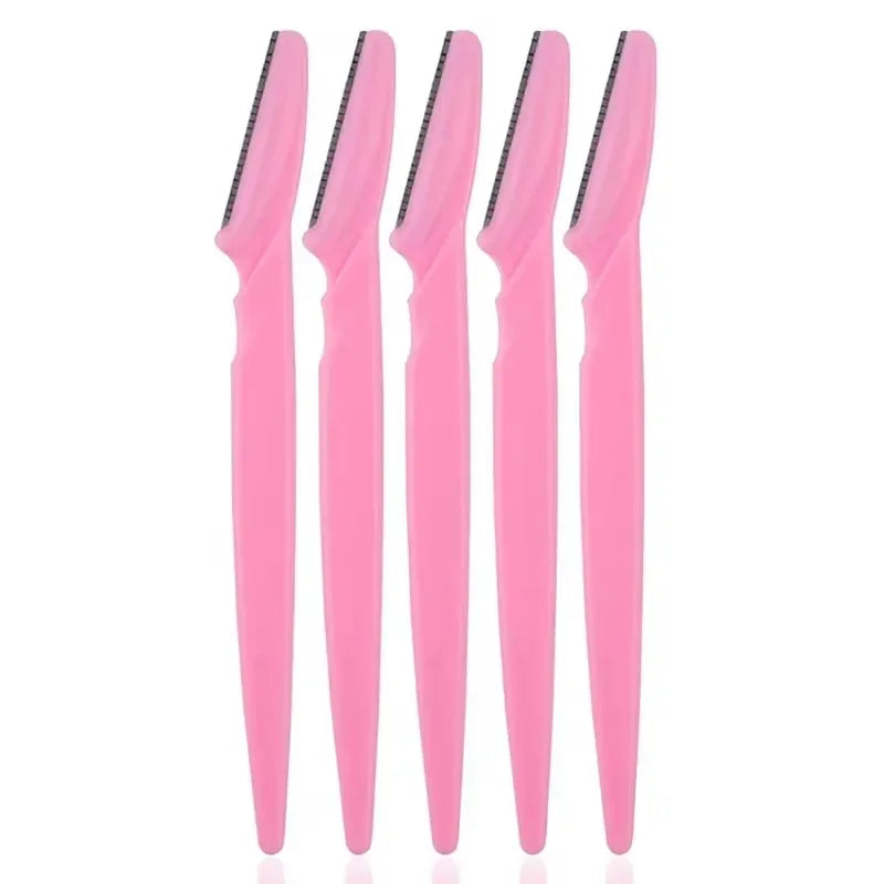 Eyebrow Trimmer Face Razor Blades – Portable Hair Remover Eyebrow Trimmer Razor HIP C514-pink 5pcs