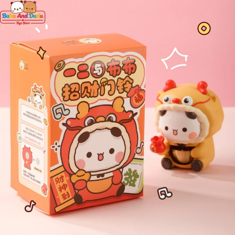 Panda Bubu & Dudu Magnetic Brass Doorbell – Collectible Gift Collectible Figurine HIP