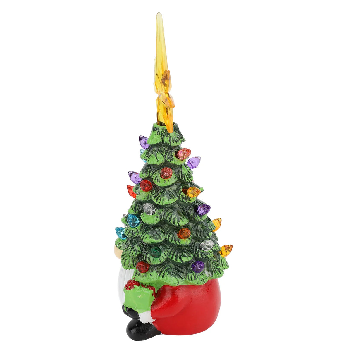 Dwarf Xmas Tree Decoration Sturdy Gnomes Xmas Tree Figurine Decor Colorful Light Versatile Stylish Look Compact for Countertop HIP