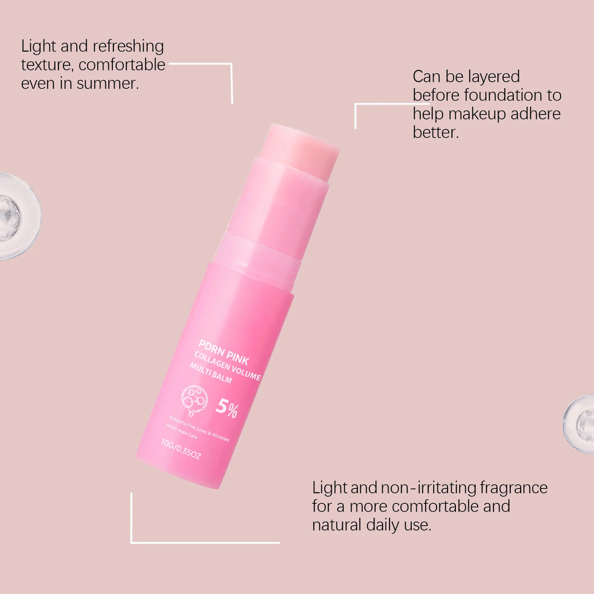 PDRN Pink Collagen Multi Balm Stick – Moisturizing Face Cream Collagen Face Balm HIP