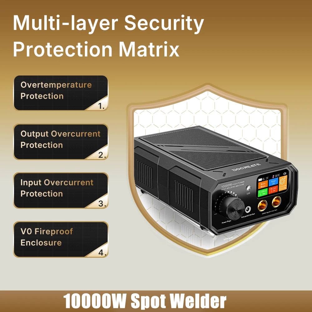 TK-20P 10000W Dual Pulse Portable Spot Welder – LCD & Pedal Portable Spot Welder HIP