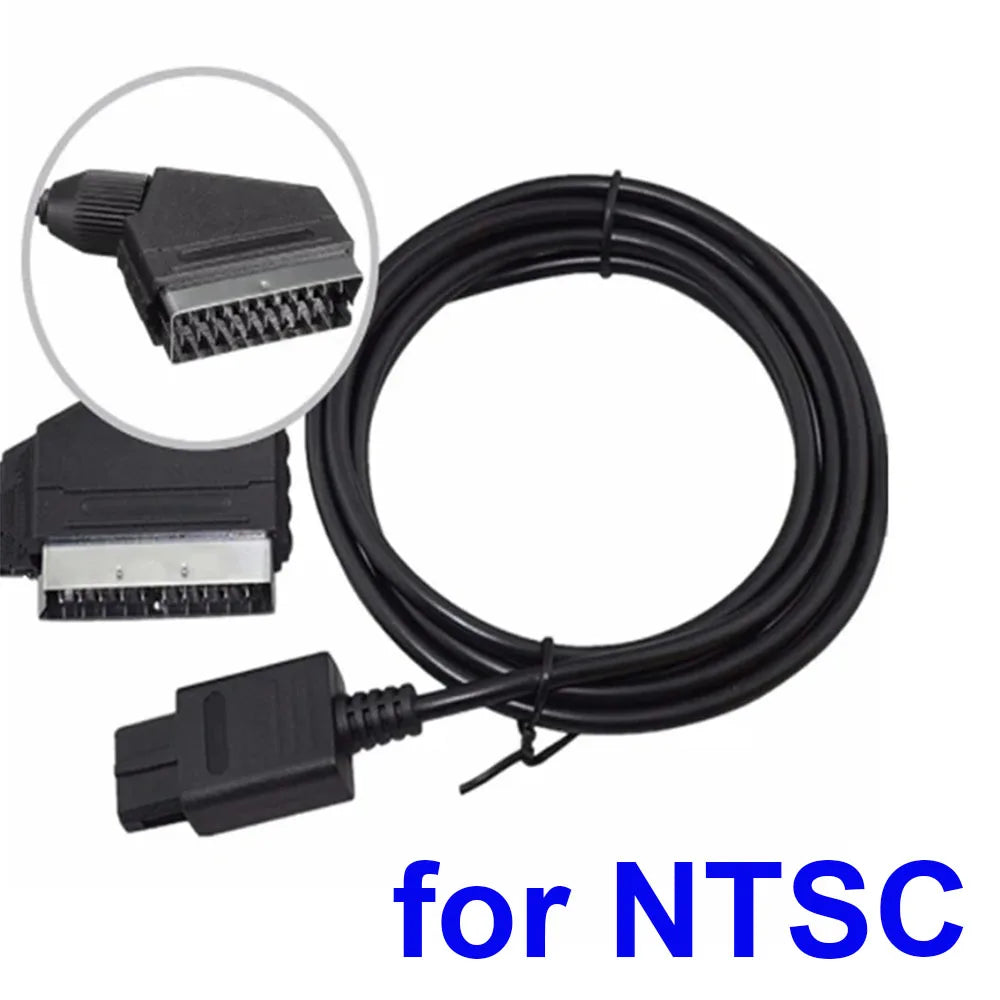 RGB SCART AV Cable 1.8M for N64, GameCube & Super Famicom Gaming AV Cable HIP