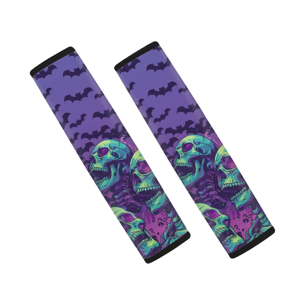 Purple Bat Skull Seatbelt Covers – 2-Pack Car Seat Belt Pads Seatbelt Cover Set HIP