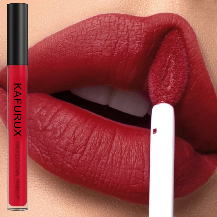KAFURUX Matte Velvet Liquid Lipstick – Highly Pigmented Lip Glaze Liquid Lipstick HIP
