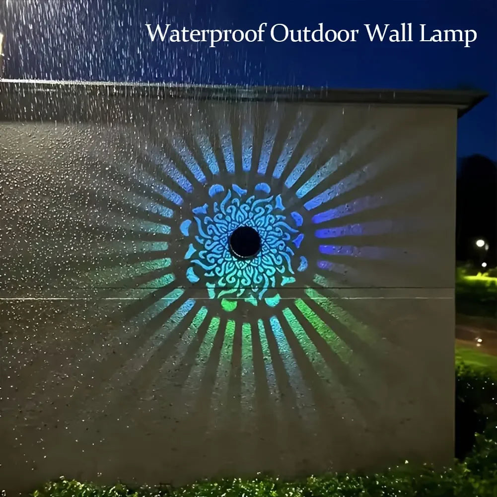 Solar Outdoor Waterproof LED Wall Light Garden Lawn Fence Light Backyard Decoration Outdoor Decoration Front Door HIP