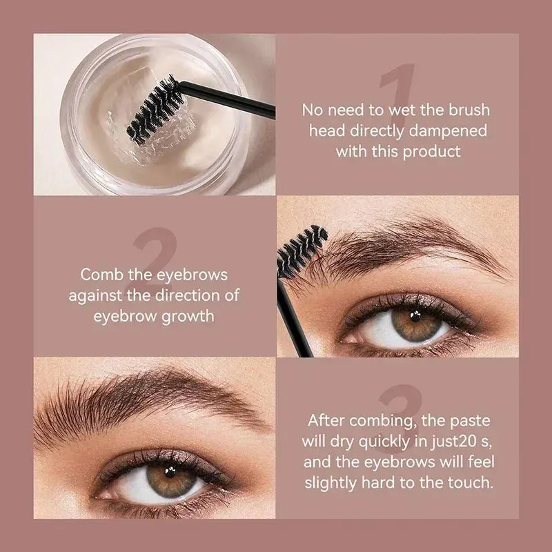 1pcs Waterproof 3D Eyebrow Styling Cream Quick-drying Makeup Eyebrow Sculpt Soap Natural Wild Brow Pomade Setting Gel Wax HIP