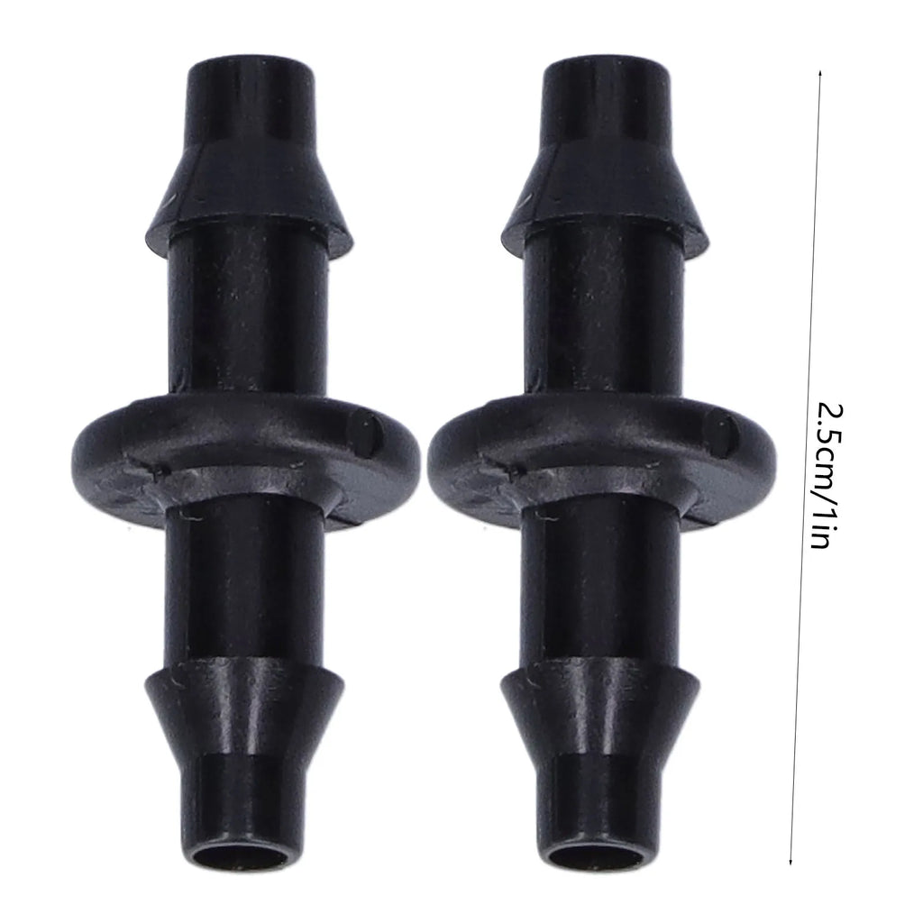 100pcs 4/7 2‑Way Connector Drip Irrigation Connector Fitting Garden Irrigation Accessories Barbed Connector Barbed Fitting HIP