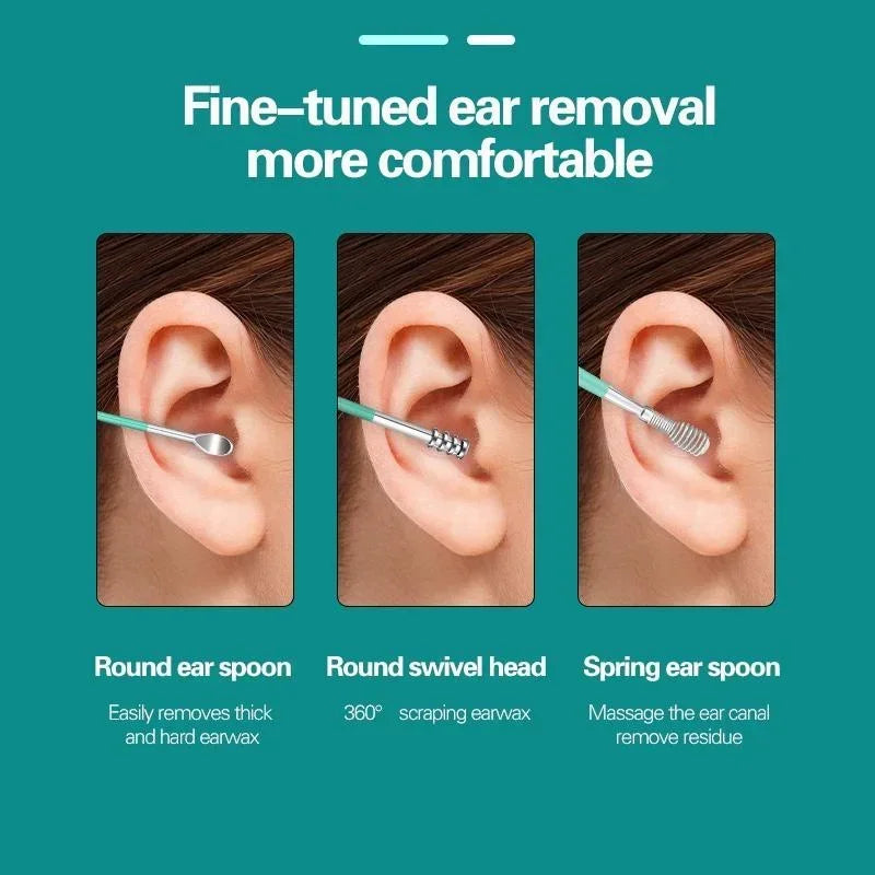 6-Piece Stainless Steel Ear Cleaning Kit with Carrying Case Ear Cleaning Kit HIP