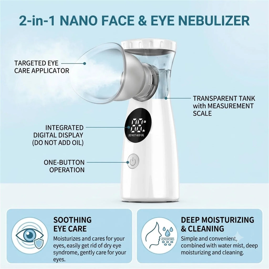 2-in-1 Face & Eye Nano Mist Sprayer with Eyeshade Nano Mist Sprayer HIP