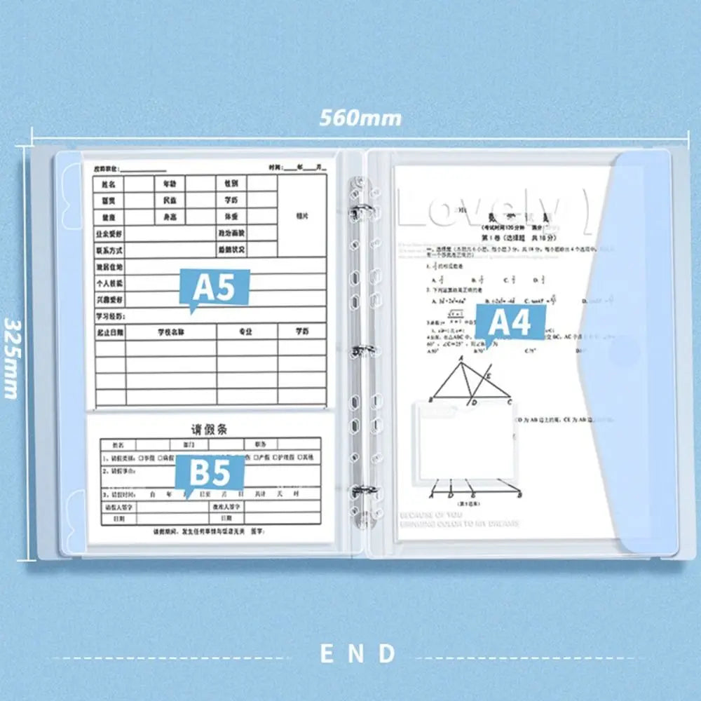 A4 Loose Leaf File Folder – Transparent Storage Bag File Folder HIP