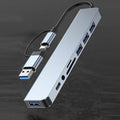 8-in-1 USB-C Hub – 4 USB Ports, SD/TF Card & Audio Jack USB-C Hub HIP 8 in 2