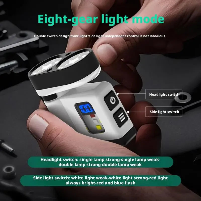 ESMARTER 10-LED USB Rechargeable Magnetic Work Flashlight Rechargeable Flashlight HIP