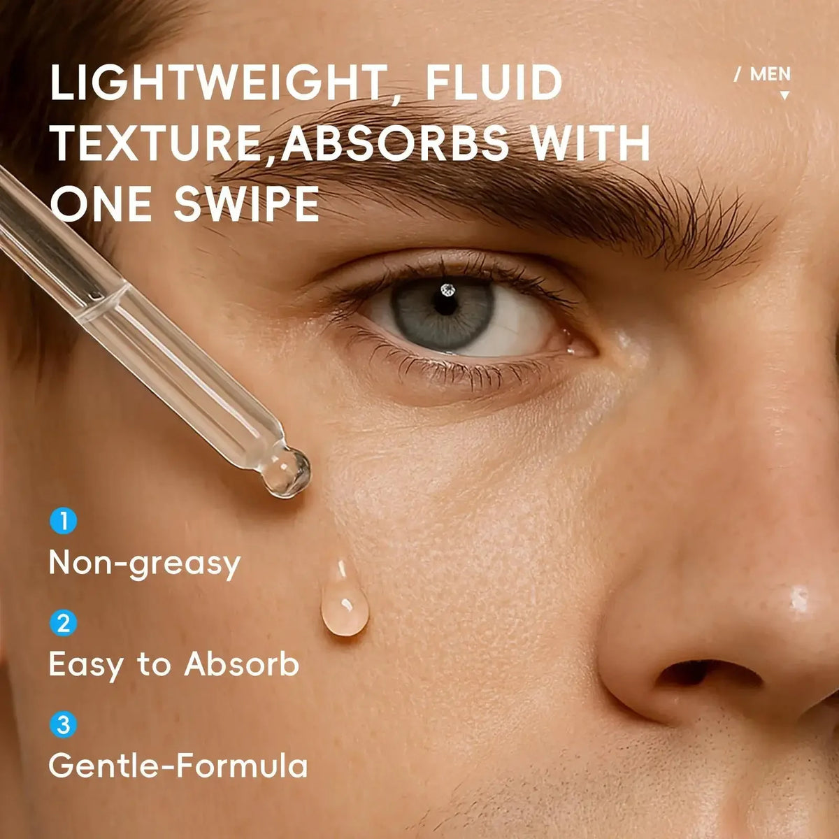 LAIKOU Men's Hyaluronic Acid Face Serum 30ml – Hydrate & Firm Men's Face Serum HIP