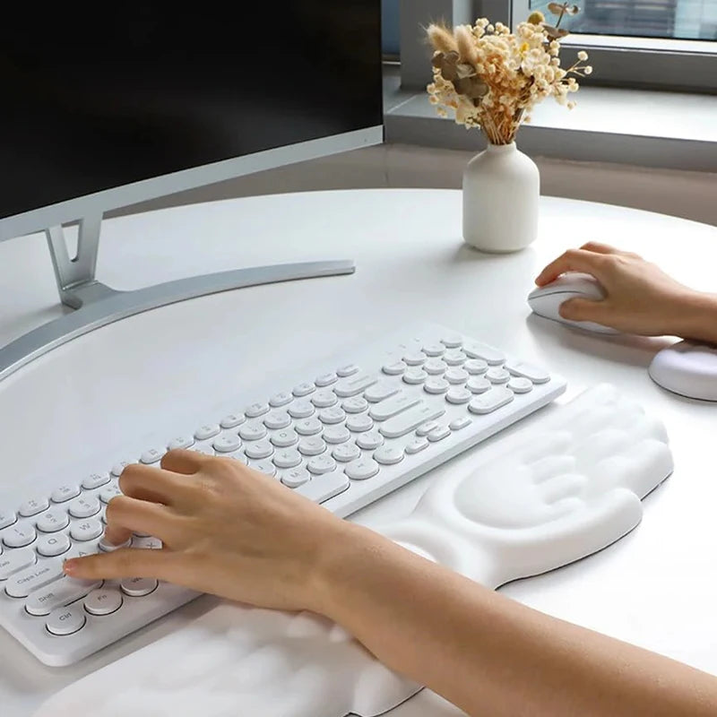 Angel Wing Memory Foam Wrist Rest – Keyboard & Mouse Set Ergonomic Wrist Rest HIP