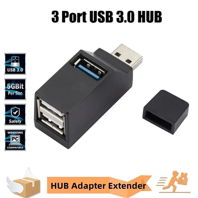 USB 3.0 Hub Splitter – 3-Port Adapter for Laptop & Car USB Hub Splitter HIP