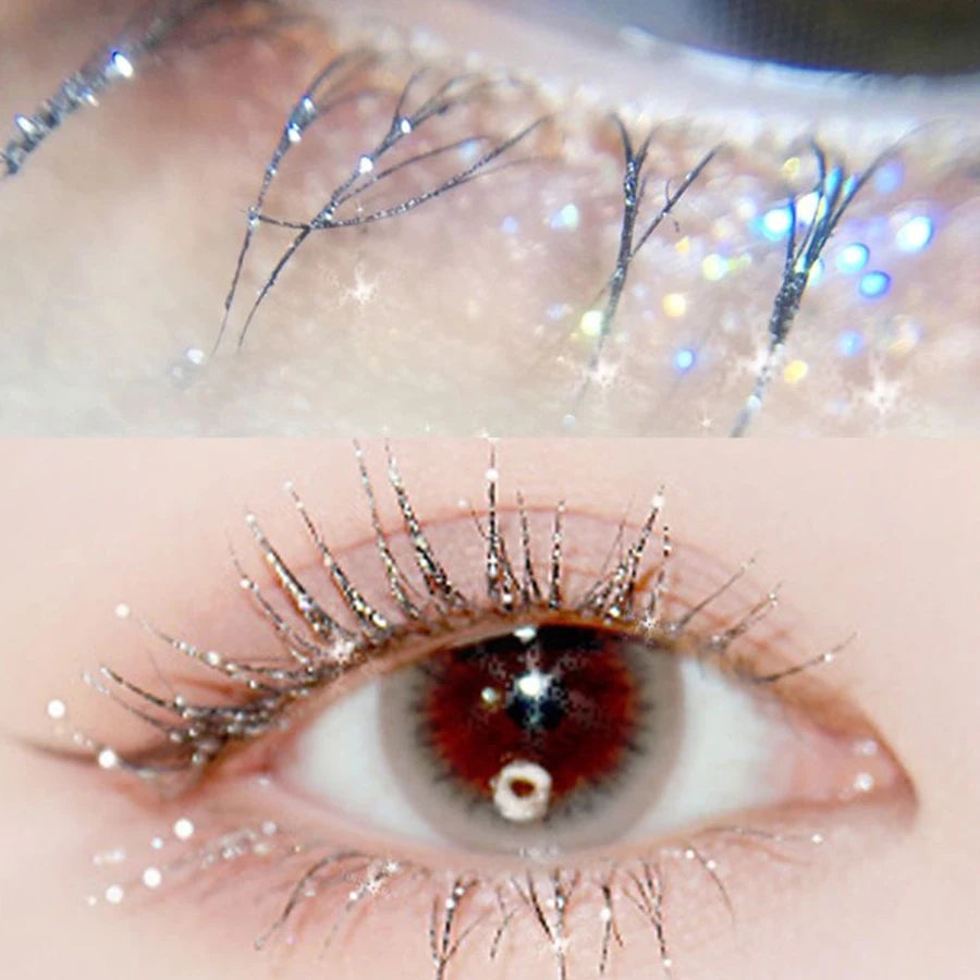 1PC Diamond Mascara Shining Sweet Proof Glitter Eyelashes Quick Dry Lasting Curling Thick Mascara Shimmer Makeup Eye Cosmetics HIP