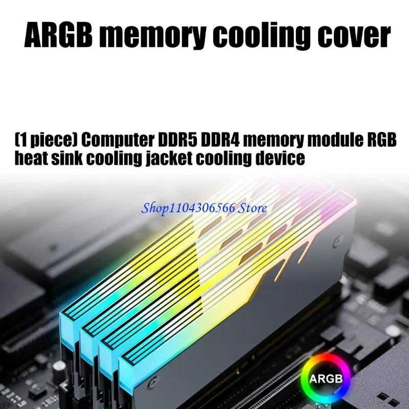 ARGB RAM Cooler – Universal DDR5 DDR4 DDR3 DDR2 Metal Heat Sink RAM Memory Cooler HIP