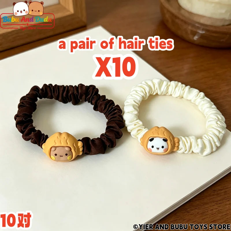 Panda Bubu & Yier Cartoon Hair Tie Bracelet – Couple Gift Cartoon Hair Tie HIP B X10
